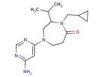 1-(6-aminopyrimidin-4-yl)-4-(cyclopropylmethyl)-3-isopropyl-1,4-diazepan-5-one