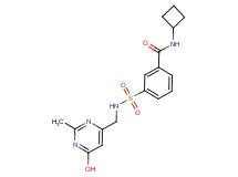 N-cyclobutyl-3-({[(6-hydroxy-2-methylpyrimidin-4-yl)methyl]amino}sulfonyl)benzamide