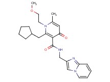 2-(cyclopentylmethyl)-N-(imidazo[1,2-a]pyridin-2-ylmethyl)-1-(2-methoxyethyl)-6-methyl-4-oxo-1,4-dihydro-3-pyridinecarboxamide
