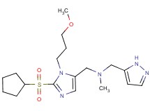1-[2-(cyclopentylsulfonyl)-1-(3-methoxypropyl)-1H-imidazol-5-yl]-N-methyl-N-(1H-pyrazol-5-ylmethyl)methanamine