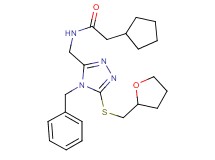 N-({4-benzyl-5-[(tetrahydro-2-furanylmethyl)thio]-4H-1,2,4-triazol-3-yl}methyl)-2-cyclopentylacetamide