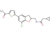 N-{[5-(5-acetyl-2-thienyl)-7-chloro-2,3-dihydro-1-benzofuran-2-yl]methyl}-2-cyclopropylacetamide
