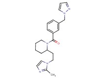 2-[2-(2-methyl-1H-imidazol-1-yl)ethyl]-1-[3-(1H-pyrazol-1-ylmethyl)benzoyl]piperidine