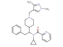 N-cyclopropyl-N-(1-{1-[(1,3-dimethyl-1H-pyrazol-4-yl)methyl]-4-piperidinyl}-2-phenylethyl)-2-pyridinecarboxamide