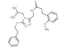 N-({4-isobutyl-5-[(2-phenylethyl)thio]-4H-1,2,4-triazol-3-yl}methyl)-3-(2-methoxyphenyl)propanamide
