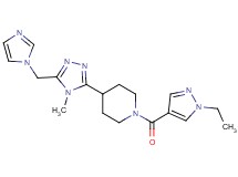 1-[(1-ethyl-1H-pyrazol-4-yl)carbonyl]-4-[5-(1H-imidazol-1-ylmethyl)-4-methyl-4H-1,2,4-triazol-3-yl]piperidine