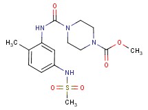 methyl 4-[({2-methyl-5-[(methylsulfonyl)amino]phenyl}amino)carbonyl]piperazine-1-carboxylate