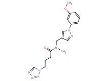 N-{[1-(3-methoxyphenyl)-1H-pyrazol-4-yl]methyl}-N-methyl-4-(1H-tetrazol-1-yl)butanamide