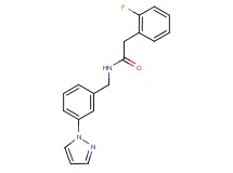 2-(2-fluorophenyl)-N-[3-(1H-pyrazol-1-yl)benzyl]acetamide