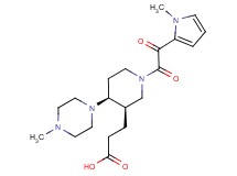 3-{(3R*,4S*)-4-(4-methylpiperazin-1-yl)-1-[(1-methyl-1H-pyrrol-2-yl)(oxo)acetyl]piperidin-3-yl}propanoic acid