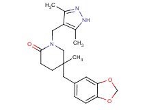 5-(1,3-benzodioxol-5-ylmethyl)-1-[(3,5-dimethyl-1H-pyrazol-4-yl)methyl]-5-methylpiperidin-2-one
