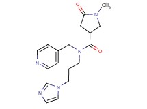 N-[3-(1H-imidazol-1-yl)propyl]-1-methyl-5-oxo-N-(pyridin-4-ylmethyl)pyrrolidine-3-carboxamide