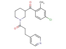 (4-chloro-2-methylphenyl){1-[3-(4-pyridinyl)propanoyl]-3-piperidinyl}methanone
