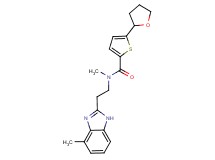 N-methyl-N-[2-(4-methyl-1H-benzimidazol-2-yl)ethyl]-5-(tetrahydro-2-furanyl)-2-thiophenecarboxamide