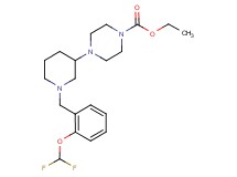 ethyl 4-{1-[2-(difluoromethoxy)benzyl]-3-piperidinyl}-1-piperazinecarboxylate