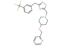 2-({[1-({3-[3-(trifluoromethyl)benzyl]-1,2,4-oxadiazol-5-yl}methyl)-4-piperidinyl]oxy}methyl)pyridine