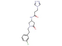 N-{1-[2-(3-chlorophenyl)ethyl]-5-oxopyrrolidin-3-yl}-3-(4H-1,2,4-triazol-4-yl)propanamide