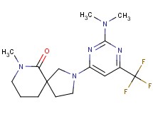 2-[2-(dimethylamino)-6-(trifluoromethyl)pyrimidin-4-yl]-7-methyl-2,7-diazaspiro[4.5]decan-6-one
