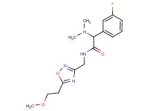 2-(dimethylamino)-2-(3-fluorophenyl)-N-{[5-(2-methoxyethyl)-1,2,4-oxadiazol-3-yl]methyl}acetamide