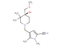 4-{[(4S)-4-hydroxy-4-(methoxymethyl)-3,3-dimethyl-1-piperidinyl]methyl}-1,5-dimethyl-1H-pyrrole-2-carbonitrile