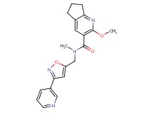 2-methoxy-N-methyl-N-[(3-pyridin-3-ylisoxazol-5-yl)methyl]-6,7-dihydro-5H-cyclopenta[b]pyridine-3-carboxamide