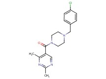 5-{[4-(4-chlorobenzyl)-1-piperazinyl]carbonyl}-2,4-dimethylpyrimidine