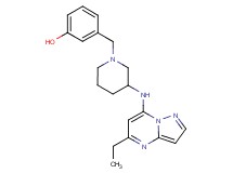 3-({3-[(5-ethylpyrazolo[1,5-a]pyrimidin-7-yl)amino]-1-piperidinyl}methyl)phenol