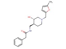 N-({(3S*,4S*)-3-hydroxy-1-[(5-methyl-2-furyl)methyl]piperidin-4-yl}methyl)-2-phenylacetamide