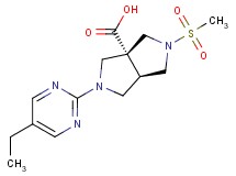 (3aR*,6aR*)-2-(5-ethylpyrimidin-2-yl)-5-(methylsulfonyl)hexahydropyrrolo[3,4-c]pyrrole-3a(1H)-carboxylic acid