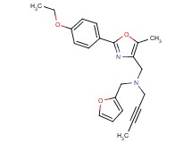 2-butyn-1-yl{[2-(4-ethoxyphenyl)-5-methyl-1,3-oxazol-4-yl]methyl}(2-furylmethyl)amine