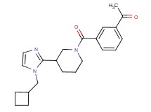 1-[3-({3-[1-(cyclobutylmethyl)-1H-imidazol-2-yl]-1-piperidinyl}carbonyl)phenyl]ethanone