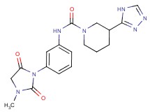 N-[3-(3-methyl-2,5-dioxoimidazolidin-1-yl)phenyl]-3-(4H-1,2,4-triazol-3-yl)piperidine-1-carboxamide