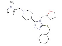 4-[5-[(cyclohexylmethyl)thio]-4-(tetrahydro-2-furanylmethyl)-4H-1,2,4-triazol-3-yl]-1-[(1-methyl-1H-pyrrol-2-yl)methyl]piperidine