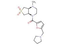 (4aR*,7aS*)-1-methyl-4-[5-(1-pyrrolidinylmethyl)-2-furoyl]octahydrothieno[3,4-b]pyrazine 6,6-dioxide