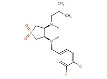 (4aS*,7aR*)-1-(4-chloro-3-fluorobenzyl)-4-isobutyloctahydrothieno[3,4-b]pyrazine 6,6-dioxide