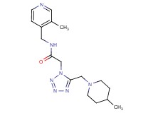 2-{5-[(4-methyl-1-piperidinyl)methyl]-1H-tetrazol-1-yl}-N-[(3-methyl-4-pyridinyl)methyl]acetamide