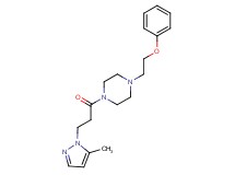 1-[3-(5-methyl-1H-pyrazol-1-yl)propanoyl]-4-(2-phenoxyethyl)piperazine