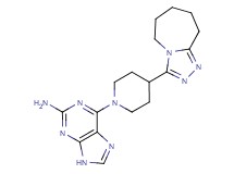 6-[4-(6,7,8,9-tetrahydro-5H-[1,2,4]triazolo[4,3-a]azepin-3-yl)-1-piperidinyl]-9H-purin-2-amine