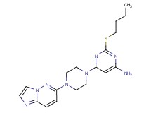 2-(butylthio)-6-(4-imidazo[1,2-b]pyridazin-6-ylpiperazin-1-yl)pyrimidin-4-amine