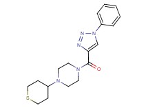 1-[(1-phenyl-1H-1,2,3-triazol-4-yl)carbonyl]-4-(tetrahydro-2H-thiopyran-4-yl)piperazine