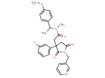 2-[3-(3-fluorophenyl)-2,5-dioxo-1-(3-pyridinylmethyl)-3-pyrrolidinyl]-N-[1-(4-methoxyphenyl)ethyl]-N-methylacetamide