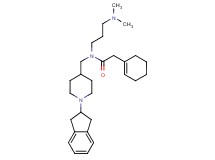 2-(1-cyclohexen-1-yl)-N-{[1-(2,3-dihydro-1H-inden-2-yl)-4-piperidinyl]methyl}-N-[3-(dimethylamino)propyl]acetamide
