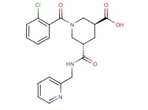 (3S*,5S*)-1-(2-chlorobenzoyl)-5-{[(2-pyridinylmethyl)amino]carbonyl}-3-piperidinecarboxylic acid
