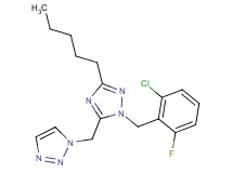 1-{[1-(2-chloro-6-fluorobenzyl)-3-pentyl-1H-1,2,4-triazol-5-yl]methyl}-1H-1,2,3-triazole
