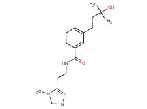 3-(3-hydroxy-3-methylbutyl)-N-[2-(4-methyl-4H-1,2,4-triazol-3-yl)ethyl]benzamide