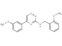 N-(2-methoxybenzyl)-5-(3-methoxyphenyl)-1,2,4-triazin-3-amine