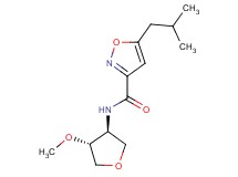 5-isobutyl-N-[(3S*,4R*)-4-methoxytetrahydrofuran-3-yl]isoxazole-3-carboxamide