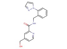 4-(hydroxymethyl)-N-[2-(1H-pyrazol-1-yl)benzyl]pyridine-2-carboxamide