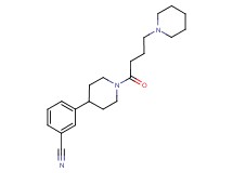 3-{1-[4-(1-piperidinyl)butanoyl]-4-piperidinyl}benzonitrile