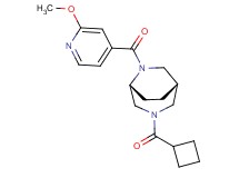 (1S*,5R*)-3-(cyclobutylcarbonyl)-6-(2-methoxyisonicotinoyl)-3,6-diazabicyclo[3.2.2]nonane